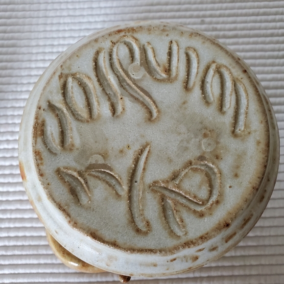 2 Handmade Pottered Bowls Vintage Pottery Brown Blue Signed 20oz - Picture 9 of 9